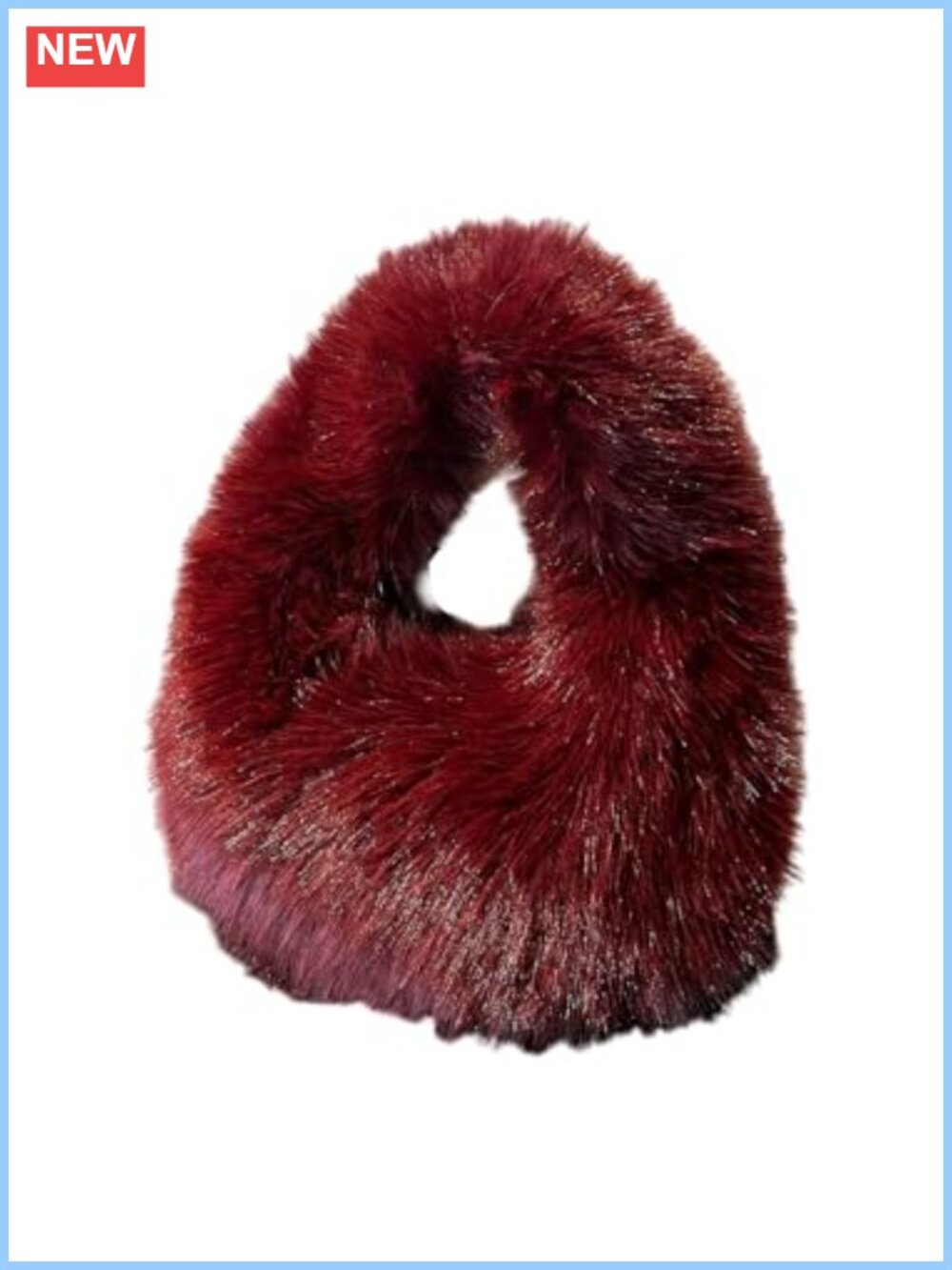 Faux Fur Tote Bag Fuzzy Plush Y2K Zipper Clutch Handbag